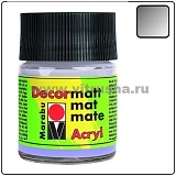Marabu Матовая акриловая краска Decormatt, 50 мл, серебро металлик