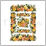 Бумага для декупажа Evasioni 30*50 см, Розовые бордюры