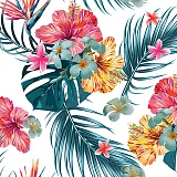 Бумага упаковочная мелованная 70х100 см "Tropics-2", 70 г/м2