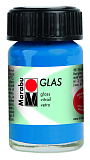 Краска витражная Glas, 15мл, циан