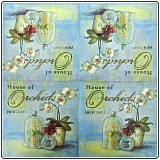Салфетка трехслойная 33*33 см "Орхидея", шт