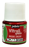 Витражная краска по стеклу и металлу Pebeo Vitrail Opaque 45ml, 45 Красный