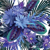 Бумага упаковочная мелованная 70х100 см "Tropics-3", 70 г/м2