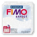 Полимерная глина Fimo Effect, 57 г., белый с блестками