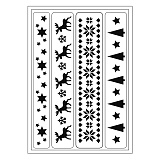 Трафареты гибкие самоклеющиеся Viva Decor "Рождественские мотивы" 14*21 см