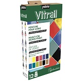 Pebeo Набор красок Vitrail "Исследование" по стеклу и металлу 12 цв. х 20 мл