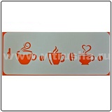 Трафарет пластиковый, 10*15 см, Бордюр кофе