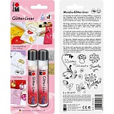 Набор контуров с блестками Glitter Liner, 2*25 мл ( золото, серебро)