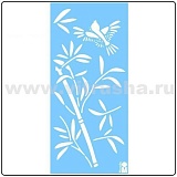 Трафарет Marabu "Бамбук и птица", 15*33 см