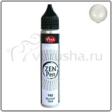 Краска для точечной росписи Viva-Zen-Pen, цвет 101 белый перламутр, 28мл
