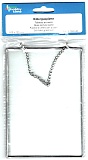 Стекло в рамке с подвесом-цепочкой, прямоугольник, 10,5*15 см