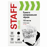 STAFF Бумага копировальная (копирка), черная, А4, папка 100 листов