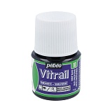 Витражная краска по стеклу и металлу Pebeo Vitrail 45ml, 10 Темно-синий