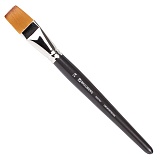 Brauberg Art Classic Кисть художественная №24, синтетика мягкая под колонок, плоская, короткая ручка