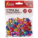 Стразы самоклеящиеся "Капля", 13х8 мм, 30 г, 5 цветов, ОСТРОВ СОКРОВИЩ