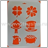 Трафарет пластиковый, 22*31 см, трилистник