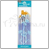 Pebeo Набор кистей ассорти с веерной кистью, синтетика, 8 шт