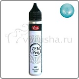Краска для точечной росписи Viva-Zen-Pen, цвет 601 голубой перламутр, 28мл
