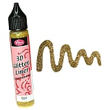 Viva 3D Liner Glitter, цвет 901 золотые блестки, 28 мл