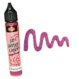 Viva 3D Liner Glitter, цвет 404 розовые блестки, 28 мл