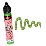 Viva 3D Liner Glitter, цвет 702 зеленые блестки, 28 мл