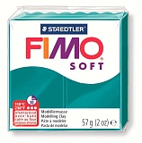 Полимерная глина Fimo soft, 57 г.,  темная бирюза