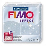 Полимерная глина Fimo Effect, 57 г., серебряный с блестками