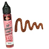 Viva 3D Liner Glitter, цвет 909 бронзовые блестки, 28 мл