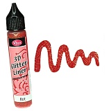 Viva 3D Liner Glitter, цвет 400 красные блестки, 28 мл