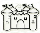 Фигурки из пластика с контуром, замок 8,5 см 